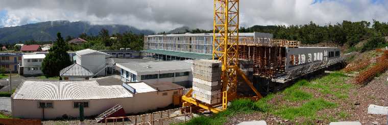 Travaux au collge de la Plaine des Cafres