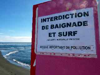 Interdiction de baignade et surf