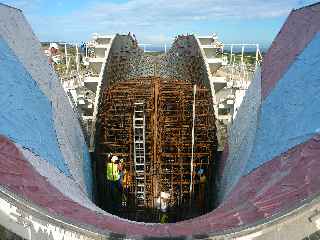 Chantier de la construction du pont sur la rivire Saint-Etienne - Aot 2011 - P8