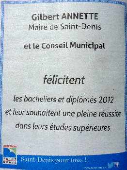 Bac 2012 - Flicitations des maires dans la presse