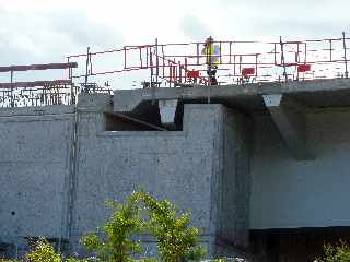 Chantier du pont sur la Rivire St-Etienne - 12 juillet 2012 - Mur de retour