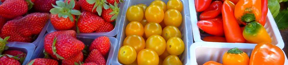 7 juin 2014 - March forain de St-Pierre - Fraises, cerises, poivrons