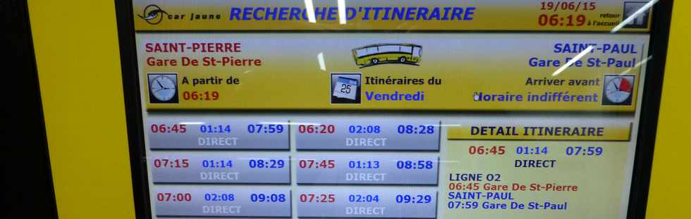 19 juin 2015 - St-Pierre - Gare routire Car Jaune -