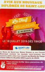 6 juillet 2019 - Flicitations des maires aux nouveaux bacheliers - St-Leu