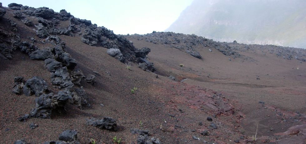 Vers le Cass� de la Plaine des Sables