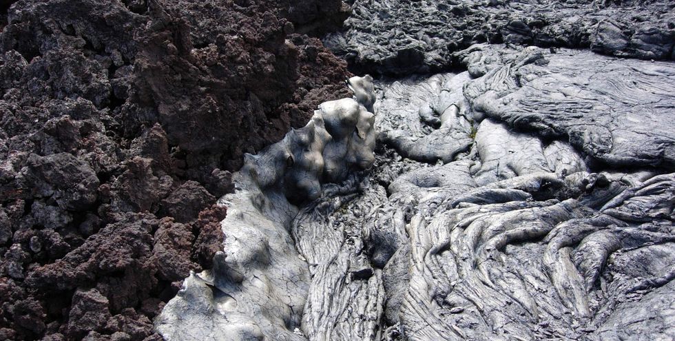 Gratons et pahoehoe