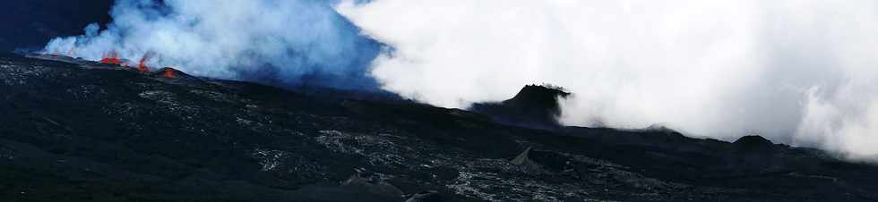 14 juillet 2017 - Ile de la Runion - Eruption au Piton de la Fournaise - Vue depuis le Piton de Bert