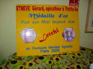 Mdaille d'or concours agricole miel letchi
