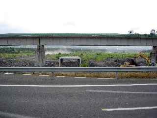 Travaux dans la rivire St-Etienne, en amont du radier