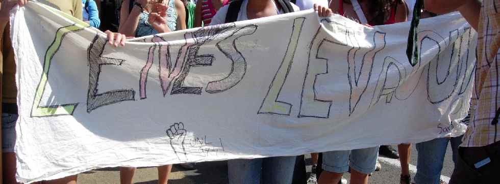 St-Pierre, dfil du 7 septembre 2010, pour la sauvegarde des retraites