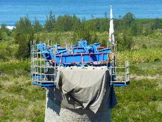 Chantier du pont sur la Rivire St-Etienne - Pile P3 et chaises  galets