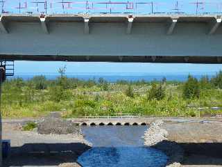 Chantier du pont sur la Rivire St-Etienne - Mars 2012