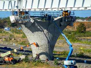 Juin 2012 - Chantier du pont sur la Rivire St-Etienne - Pile 4