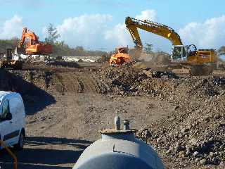 Pierrefonds - Travaux sur RN1 - Jonction avec le pont
