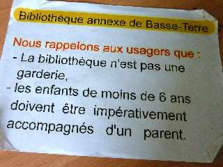 24/10/2012 - Dix ans de la bibliothque annexe Jules Volia de Basse Terre - Consignes