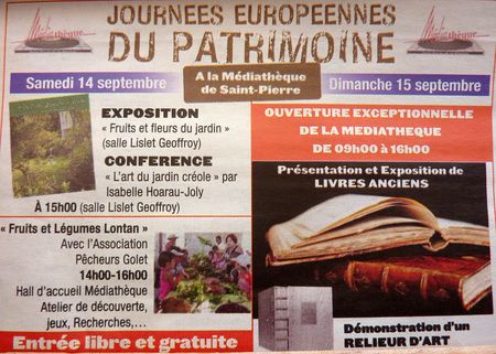 Journes du Patrimoine 2013  la mdiathque de St-Pierre -