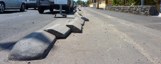 Piste cyclable - Bordures vagabondes