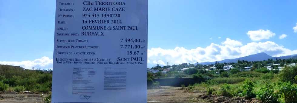 25 avril 2014 - St-Paul - ZAC Marie Caze - CBo Territoria