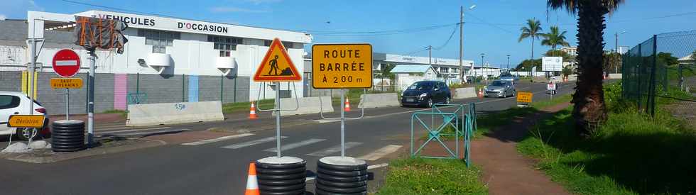 22 mars 2015 - St-Pierre - Ancienne RN1 - Travaux entre ouest du TCSP -