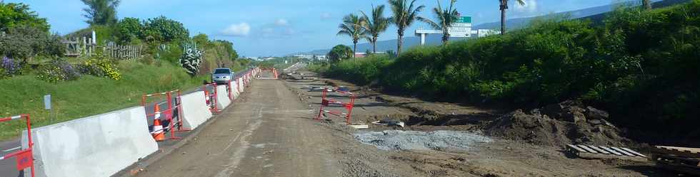 22 mars 2015 - St-Pierre - Ancienne RN1 - Travaux entre ouest du TCSP -