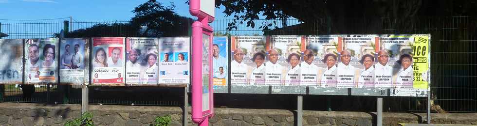 22 mars 2015 - St-Pierre -Ravine Blanche -Affiches lectorales