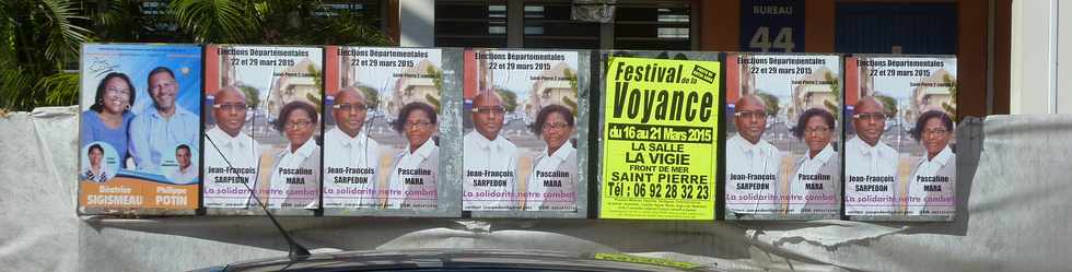 22 mars 2015 - St-Pierre -Ravine Blanche - Affiches lectorales