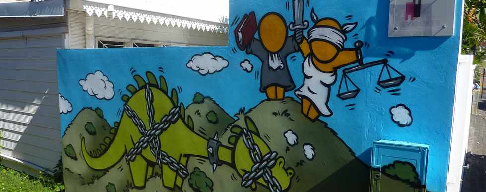 1er juillet 2015 - St-Pierre - Fresque de JACE