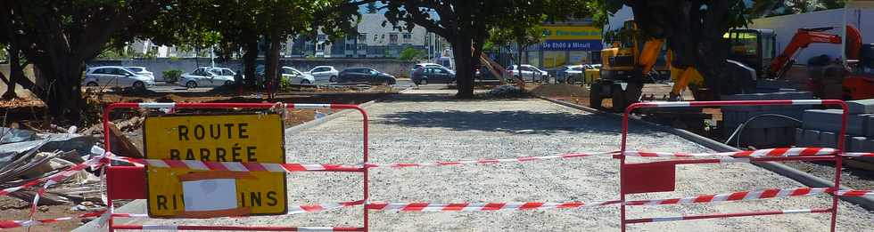 11 novembre 2015 - St-Pierre - Travaux sur le Petit boulevard de la plage
