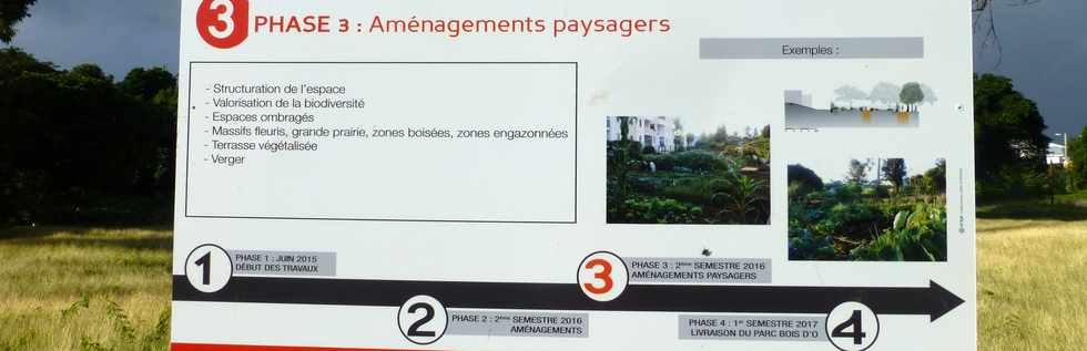 15 juin 2016 - St-Pierre - Chantier parc urbain Bois d'O - ANRU